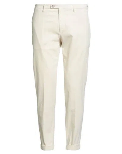 Michael Coal Man Pants Cream Size 34 Cotton, Modal, Elastane In White