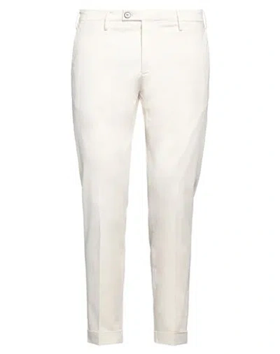 Michael Coal Man Pants Ivory Size 34 Cotton, Elastane In White