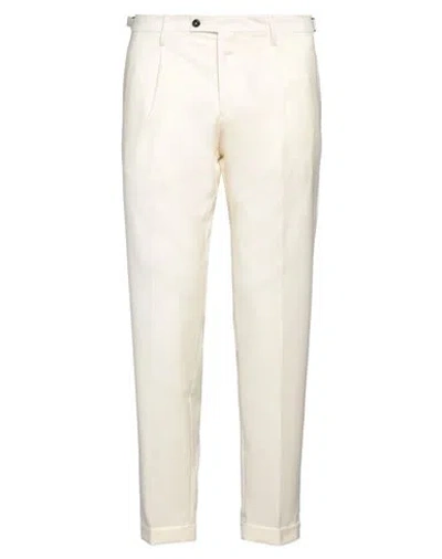 Michael Coal Man Pants Ivory Size 35 Virgin Wool In White