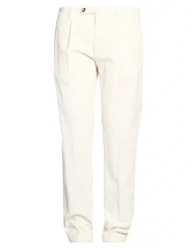 Michael Coal Man Pants Ivory Size 36 Cotton, Modal, Elastane In White