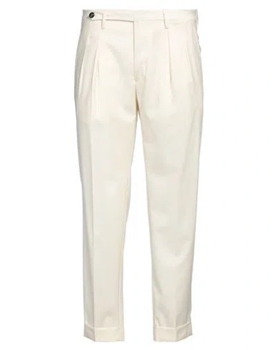Michael Coal Man Pants Ivory Size 38 Super 110s Wool In White