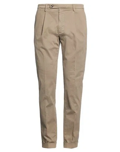Michael Coal Man Pants Khaki Size 32 Cotton, Elastane In Beige