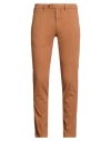 Michael Coal Man Pants Light Brown Size 35 Cotton, Elastane In Brown