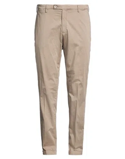 Michael Coal Man Pants Light Brown Size 40 Cotton, Elastane In Neutral