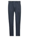 Michael Coal Man Pants Midnight Blue Size 33 Cotton, Linen, Elastane In Blue