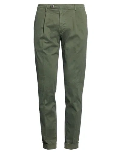 Michael Coal Man Pants Military Green Size 31 Cotton, Elastane
