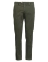 Michael Coal Man Pants Military Green Size 35 Cotton, Elastane