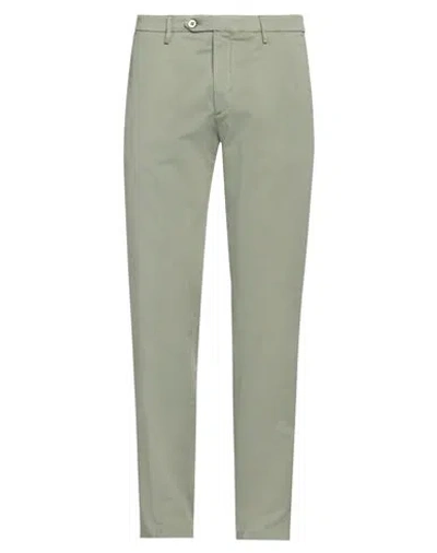 Michael Coal Man Pants Military Green Size 37 Cotton, Elastane In Green