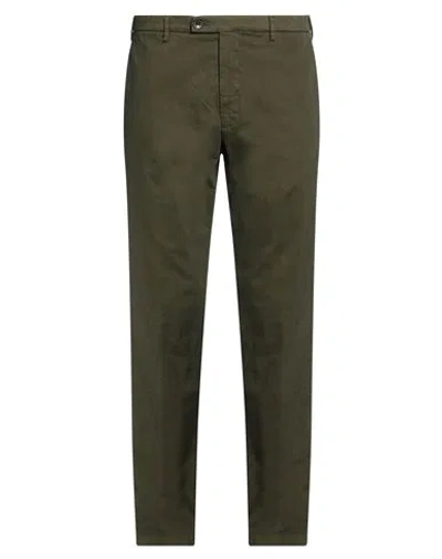 Michael Coal Man Pants Military Green Size 37 Cotton, Elastane In Animal Print