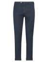 Michael Coal Man Pants Navy Size 34 Cotton, Linen, Elastane In Navy Blue
