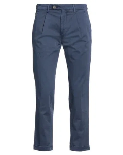 Michael Coal Man Pants Navy Size 31 Cotton, Elastane In Navy Blue