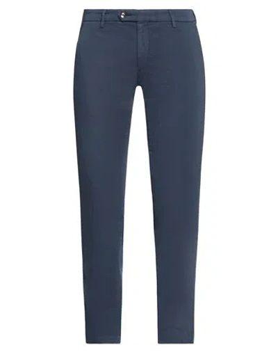 Michael Coal Man Pants Navy Size 31 Cotton, Polyester, Elastane In Navy Blue