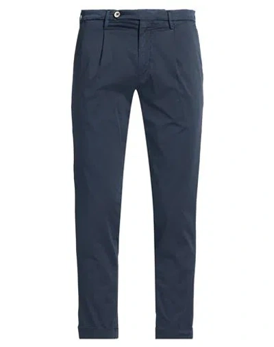 Michael Coal Man Pants Navy Size 33 Cotton, Elastane In Blue