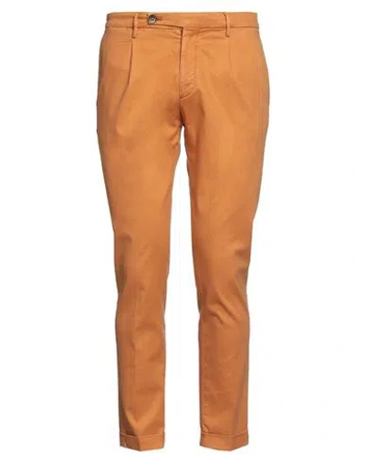 Michael Coal Man Pants Orange Size 35 Lyocell, Elastane