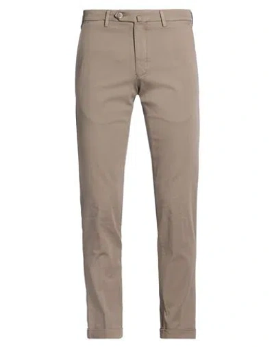Michael Coal Man Pants Taupe Size 33 Cotton, Elastane In Gray