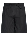 Michael Coal Man Shorts & Bermuda Shorts Black Size 35 Lyocell, Cotton, Elastane