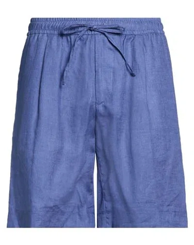 Michael Coal Man Shorts & Bermuda Shorts Blue Size 33 Linen