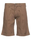 Michael Coal Man Shorts & Bermuda Shorts Brown Size 28 Cotton, Linen, Elastane In Brown