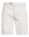 Michael Coal Man Shorts & Bermuda Shorts Light Grey Size 33 Linen, Cotton, Elastane In White