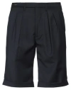 MICHAEL COAL MICHAEL COAL MAN SHORTS & BERMUDA SHORTS MIDNIGHT BLUE SIZE 32 POLYESTER, WOOL, ELASTANE