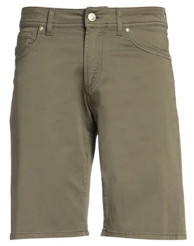 Michael Coal Man Shorts & Bermuda Shorts Military Green Size 31 Cotton, Elastane