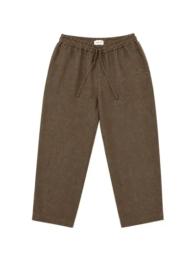 Michael Coal Kids' Mason Drawstring Trousers In Brown
