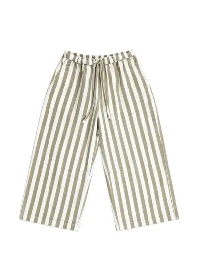 Michael Coal Kids' Mason Striped Trousers In Green