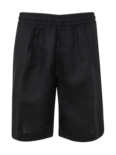 Michael Coal Men Linen Shorts 3954 In Black