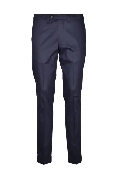 Michael Coal Multi-color Lyocell-blend Stretch Pants In Blue
