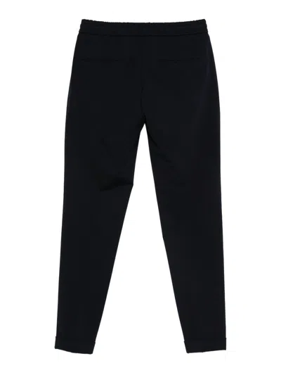 Michael Coal Navy Drawstring Trousers In Black