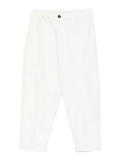 Michael Coal Kids' Trousers With Elastic Waist In White