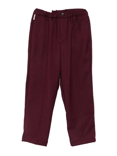 Michael Coal Kids' Trousers With Elastic Waist In Red