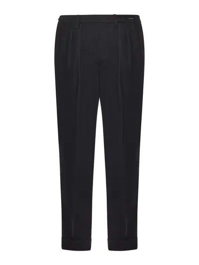 Michael Coal Tk America Pleated Trousers In Black