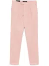 Michael Coal Pink Cotton Blended Trousers In Pink