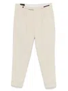 Michael Coal Pleated Chinos In White