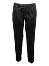 Michael Coal Pleated-cuffed Trousers In Black