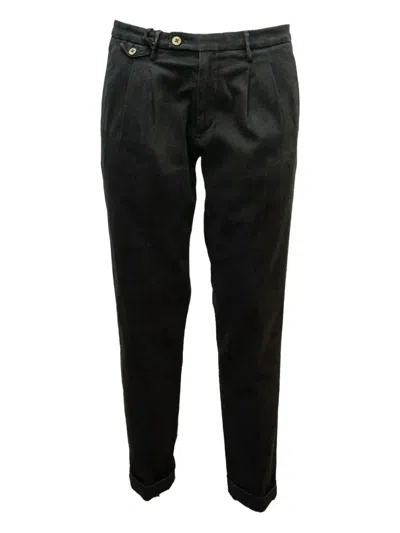 Michael Coal Pleated-cuffed Trousers In Black