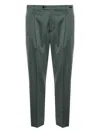 Michael Coal Pleated-details Trousers In Green