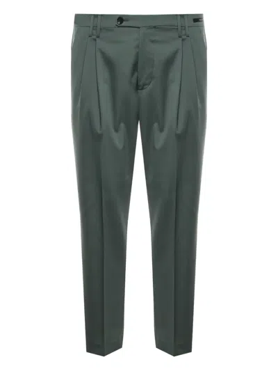 Michael Coal Pleated-details Trousers In Green