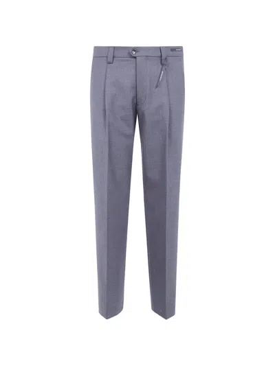 Michael Coal Pleated Straight-leg Trousers In Gray