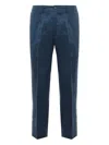 Michael Coal Pleated Trousers In Blue