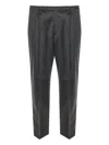 Michael Coal Pleated Trousers In Gray