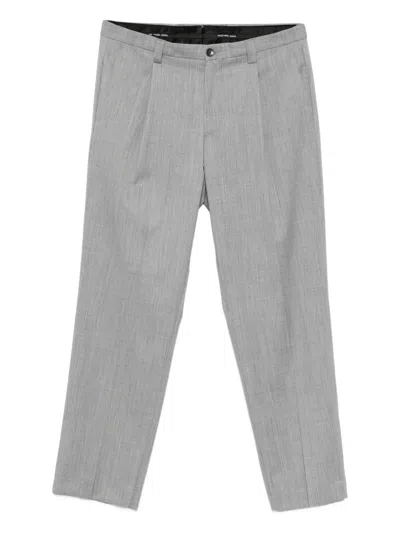 Michael Coal Pleated Trousers In Gray