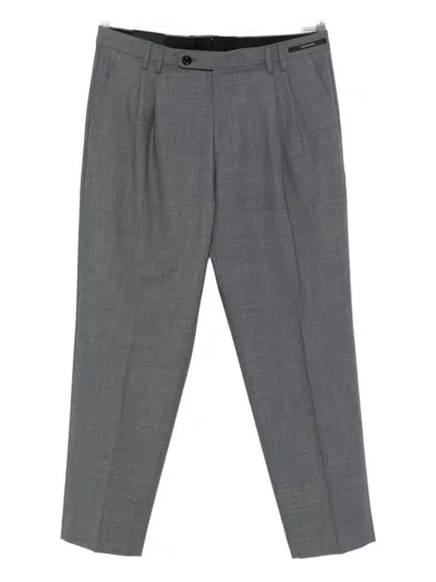 Michael Coal Pleated Trousers In Gray