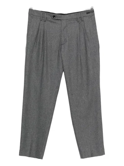 Michael Coal Pleated Trousers In Gray