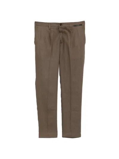 Michael Coal Pleated Trousers In Green