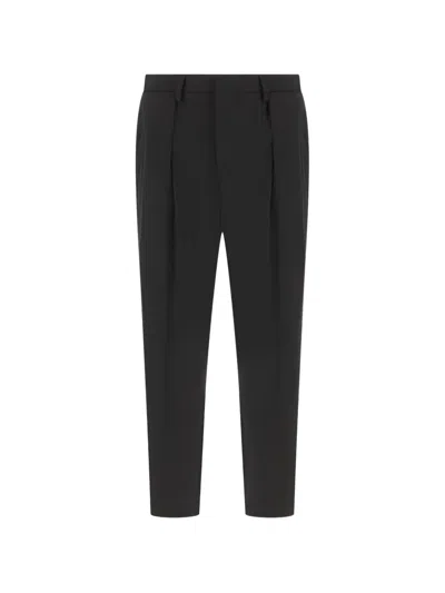 Michael Coal Pleated-detail Trousers In Black