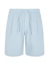Michael Coal Popeline Bermuda Trousers In Blue