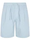 Michael Coal Popeline Bermuda Trousers In Blue