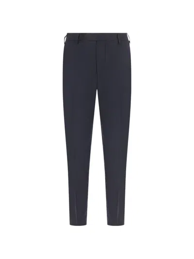 Michael Coal Pressed-crease Flap-pocket Trousers In Blue